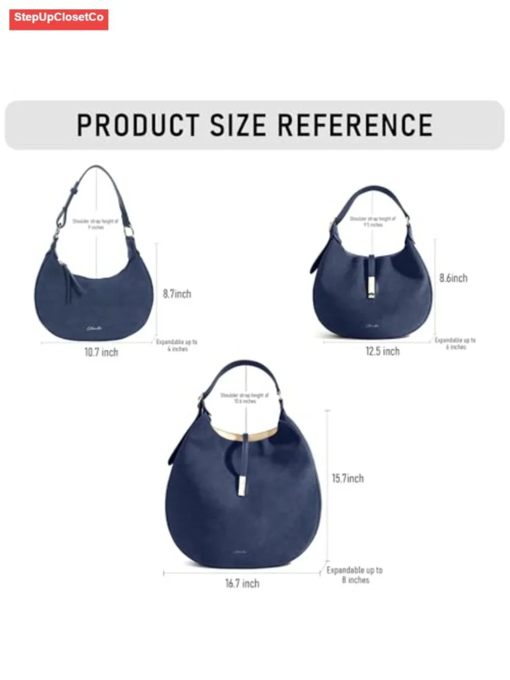 Women's Faux Leather Hobo Shoulder Bag Vintage Tote Purse